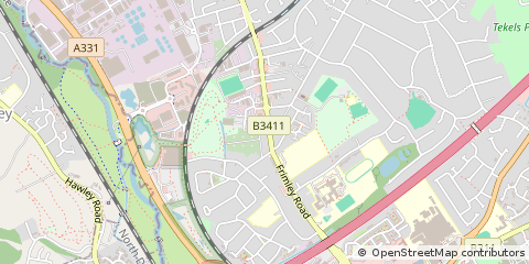 Map of Camberley, Surrey