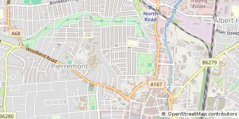 Map of Darlington, Durham