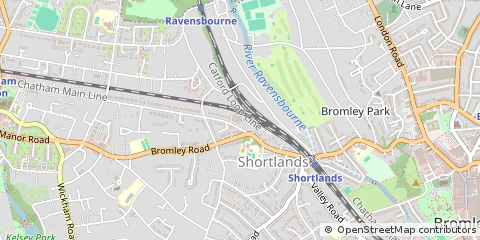 Map of Beckenham, Kent