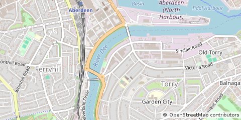 Map of Aberdeen, Aberdeenshire