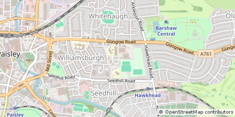 Map of Paisley, Renfrewshire