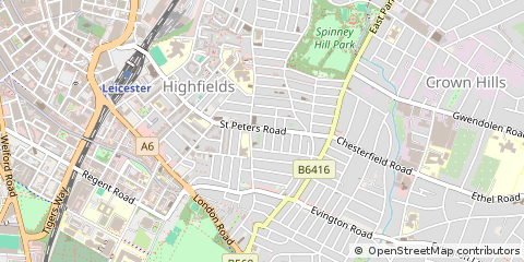 Map of Leicester