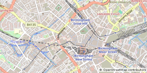 Map of Birmingham, West Midlands