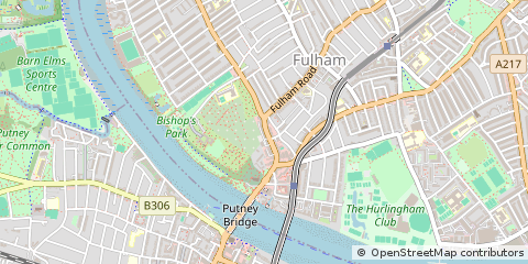 Map of Fulham, London
