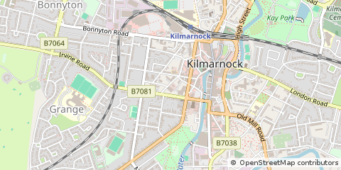 Map of Kilmarnock, Ayrshire