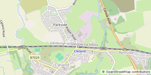 Map of Cleland, Motherwell