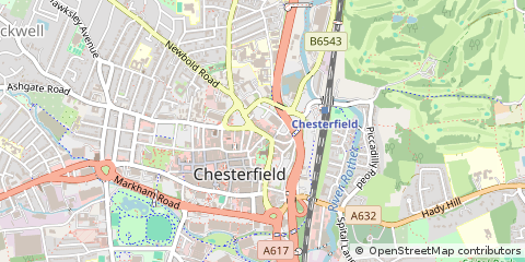 Map of Derbyshire