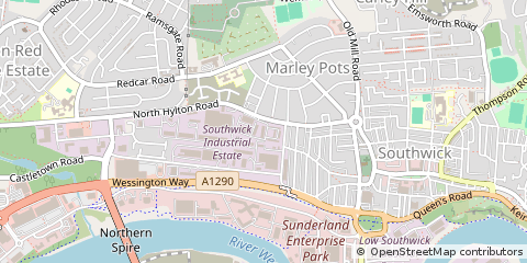 Map of Sunderland