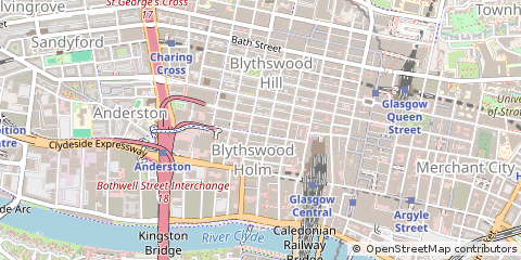 Map of Glasgow, Strathclyde