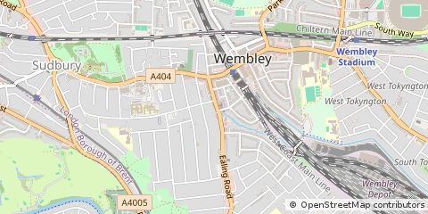 Map of Wembley, Middlesex