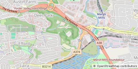 Map of Plymouth, Devon