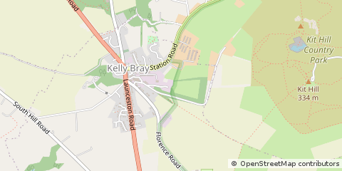 Map of Callington, Cornwall