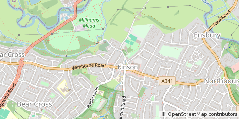 Map of Bournemouth, Dorset