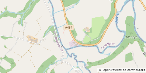 Map of Emlyn Carms, Ceredigion