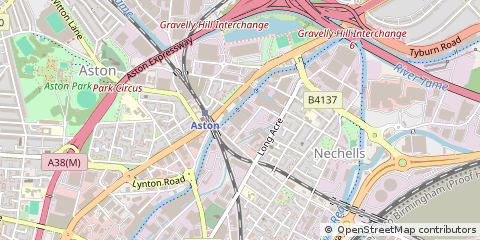 Map of Birmingham, West Midlands