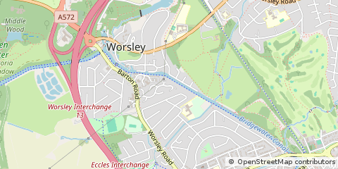 Map of Manchester, Lancashire
