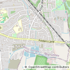 Map of Burgess Hill, West Sussex