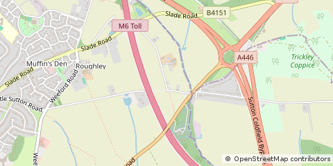 Map of Sutton Coldfield, West Midlands