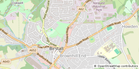 Map of Batley, West Yorkshire