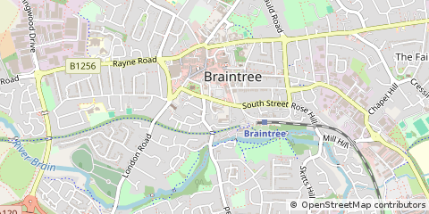 Map of Braintree, Essex