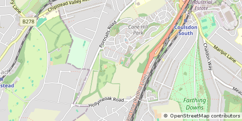 Map of Coulsdon, Surrey