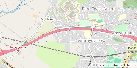 Map of Swansea, West Glamorgan