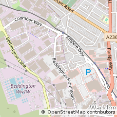 Map of Croydon, Surrey