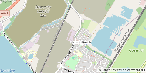 Map of Stewartby, Bedfordshire