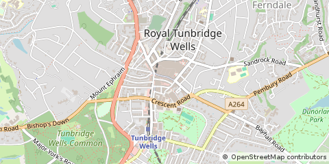 Map of Tunbridge Wells, Kent