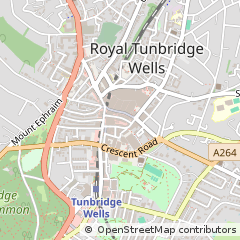 Map of Tunbridge Wells, Kent