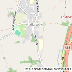 Map of Holbrook, Derbyshire
