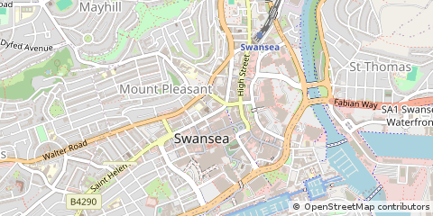 Map of Swansea