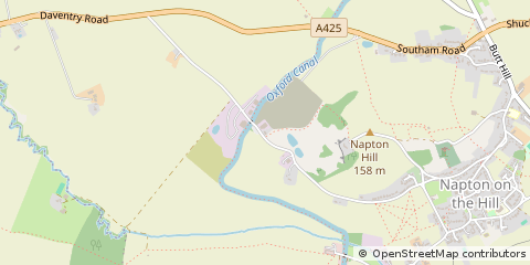 Map of Southam, Warwickshire