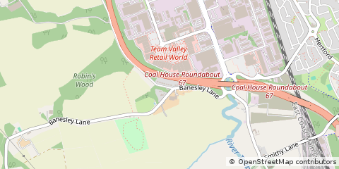 Map of Gateshead, Tyne and Wear