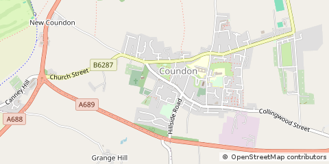 Map of Bishop Auckland, County Durham