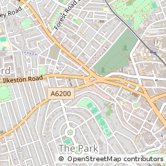 Map of Nottingham, Nottinghamshire