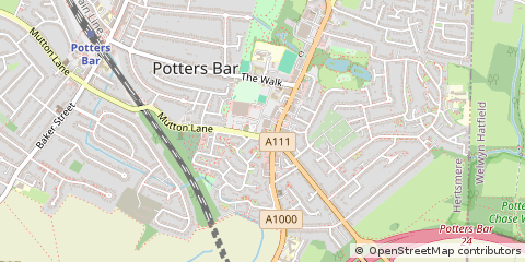 Map of Potters BAR
