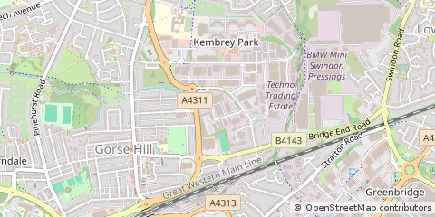Map of Swindon, Wiltshire