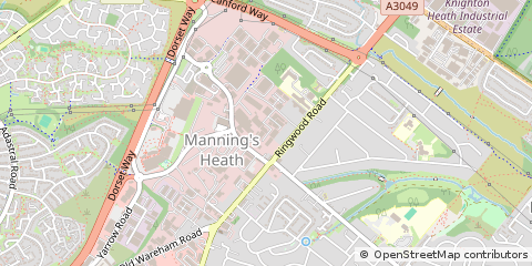 Map of Poole, Dorset
