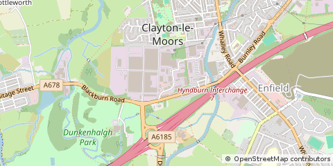 Map of Accrington, Lancashire