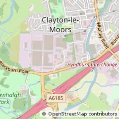 Map of Accrington, Lancashire