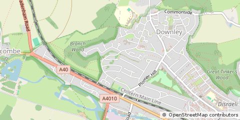 Map of High Wycombe