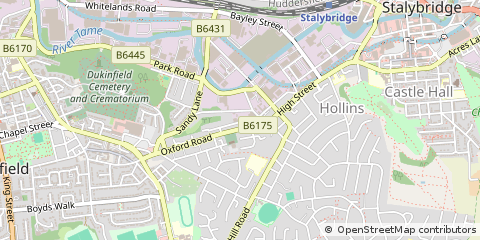 Map of Stalybridge, Cheshire
