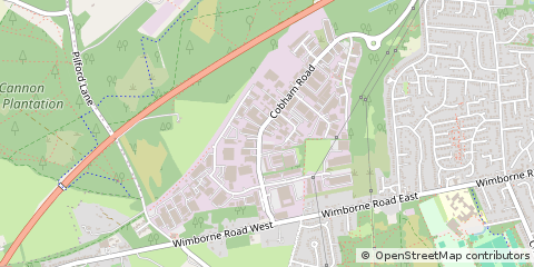Map of Ferndown, Dorset