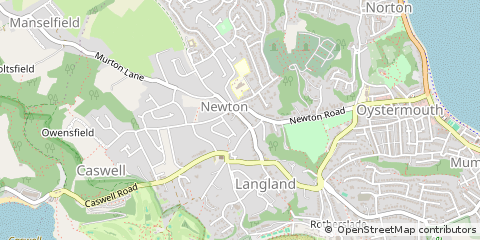 Map of Swansea, West Glamorgan