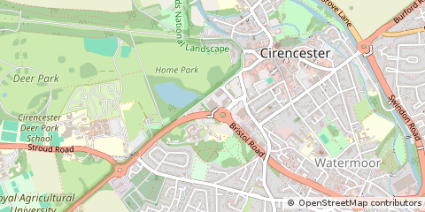 Map of Cirencester, Gloucestershire