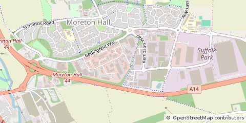 Map of Bury ST Edmunds, Suffolk