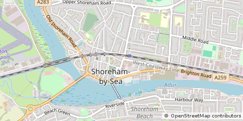 Map of Shoreham-by-SEA, West Sussex