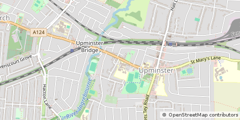 Map of Upminster, Essex