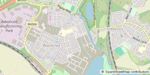 Map of Rotherham, South Yorkshire
